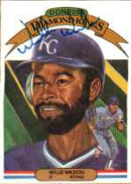 Willie Wilson Autographed Signed 1983 Donruss Diamond King - Autographs