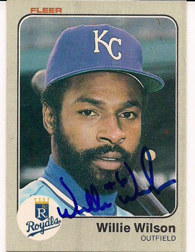 Willie Wilson Autographed Signed 1983 Fleer Card - Autographs
