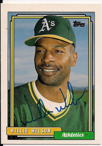 Willie Wilson Autographed Signed 1992 Topps Card - Autographs