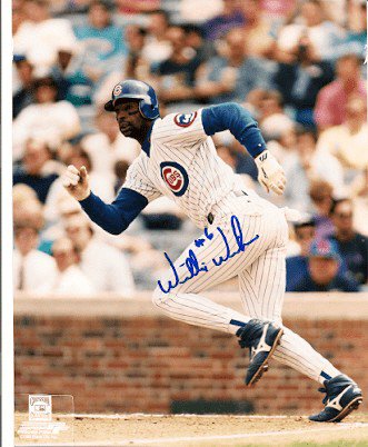 Willie Wilson Autographed Signed - Chicago Cubs Photo - Autographs