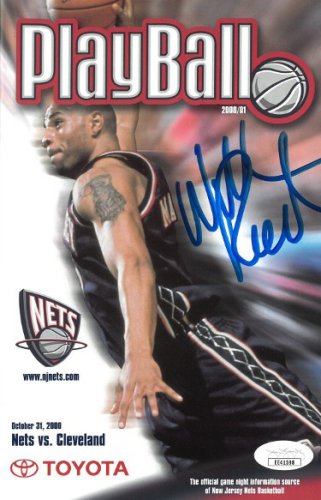 Willis Reed Autographed Signed 2000-01 New Jersey Nets Playball Program vs Cleveland 10/31/00- JSA Hologram 