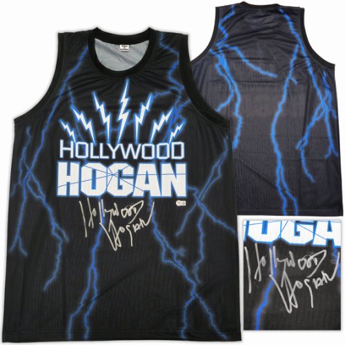 Wwe Hulk Hogan Autographed Signed Black Jersey "Hollywood Hogan" Beckett Beckett Witness #233368 