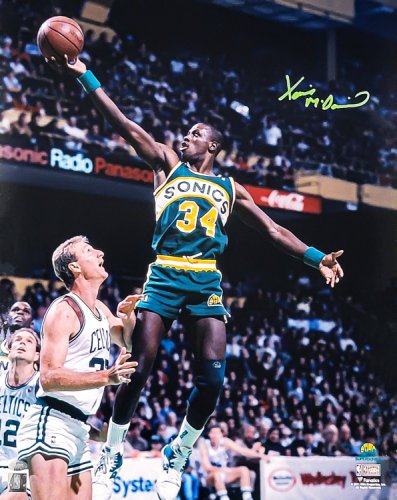 Xavier Mcdaniel Autographed 16X20 Photo Seattle Supersonics Mcs Holo #202459