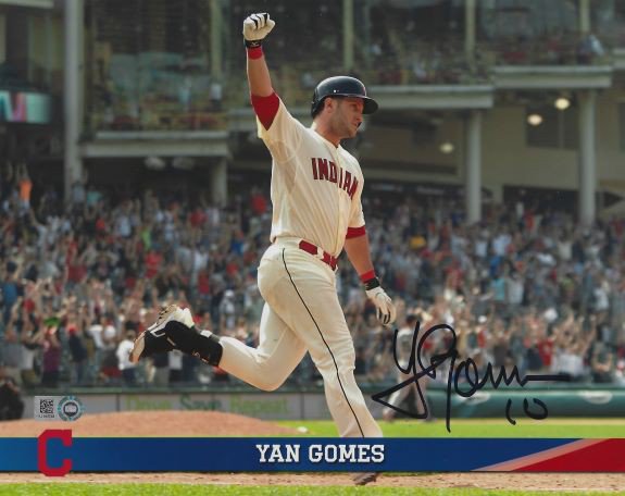 Yan Gomes Autographed Signed 8X10 Cleveland Indians Photo MLB - Autographs