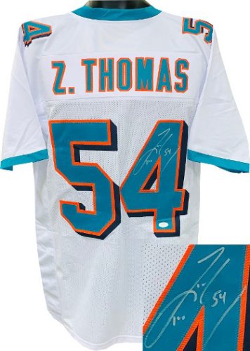 Miami Dolphins Zach Thomas Autographed Signed Miami Vice Jersey