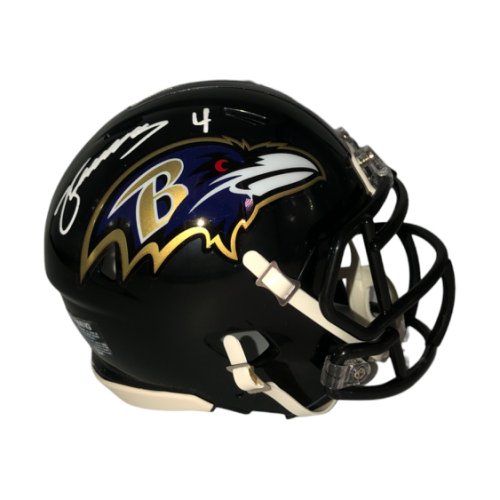 Zay Flowers Autographed Baltimore Ravens Riddell Speed Mini Helmet - Beckett