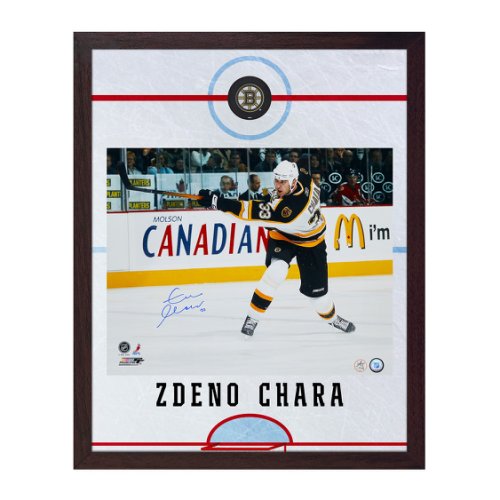 Zdeno Chara Autographed Signed Boston Bruins Graphic Rink 26x32 Frame