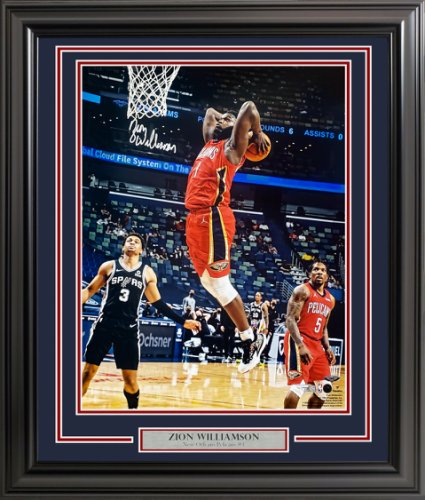 Zion Williamson Autographed Signed Framed 16X20 Photo New Orleans Pelicans Fanatics Holo #201282 