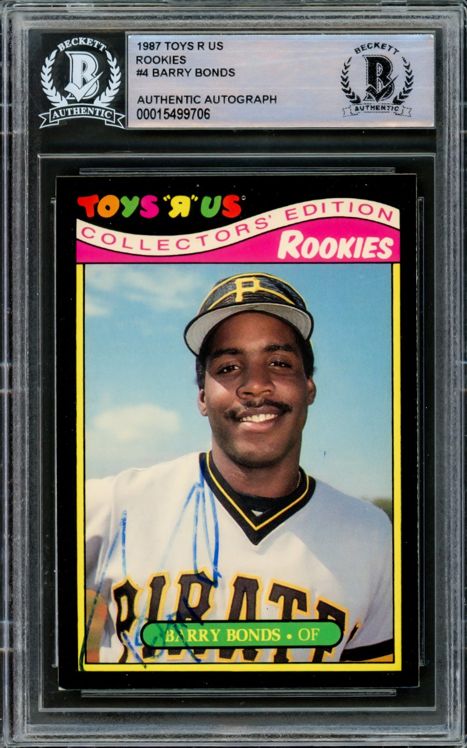 Barry Bonds Autographed Signed 1987 Topps Toys R Us Rookie Card 4