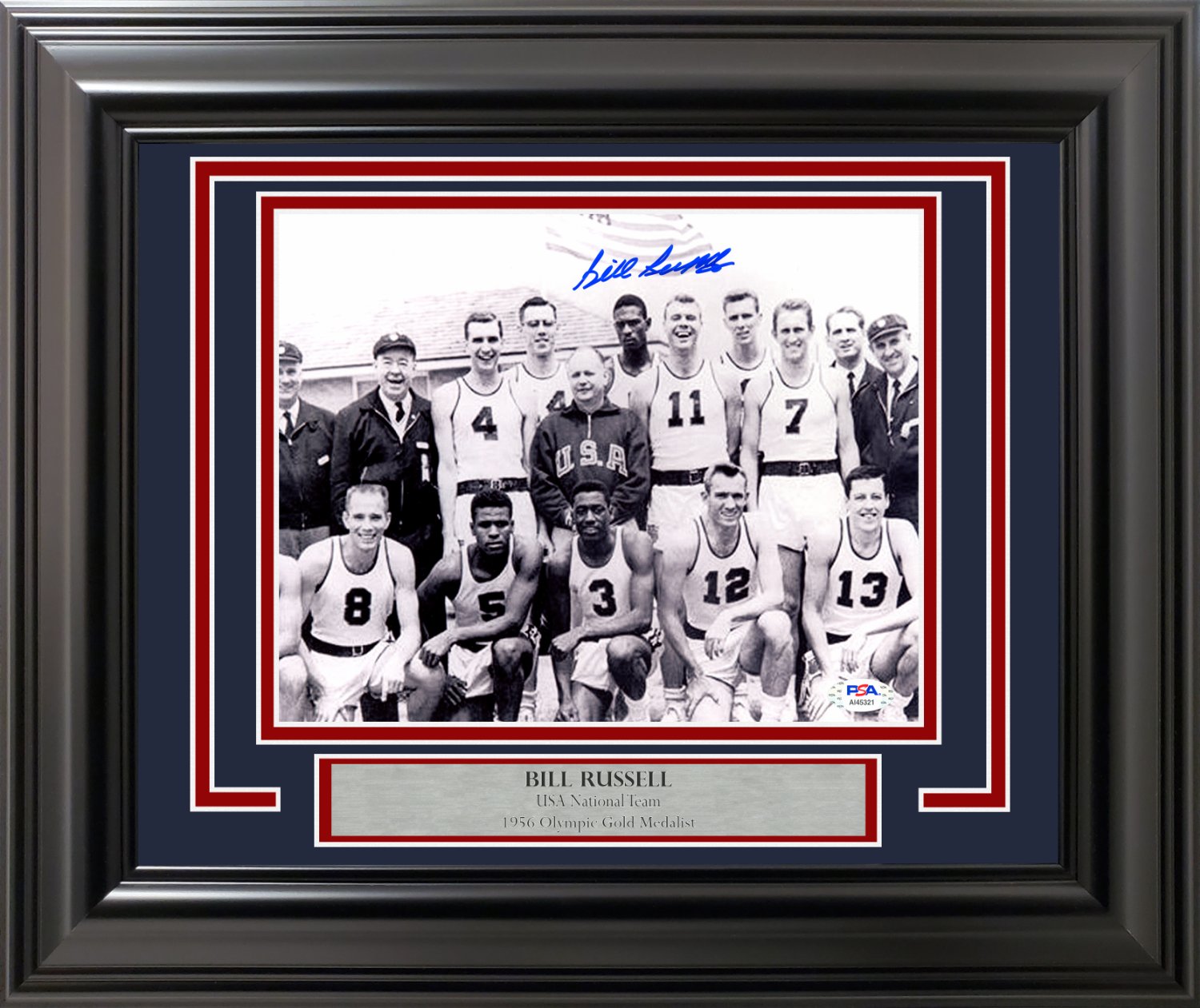 Bill Russell Autographed Signed Framed 8X10 Photo Team Usa