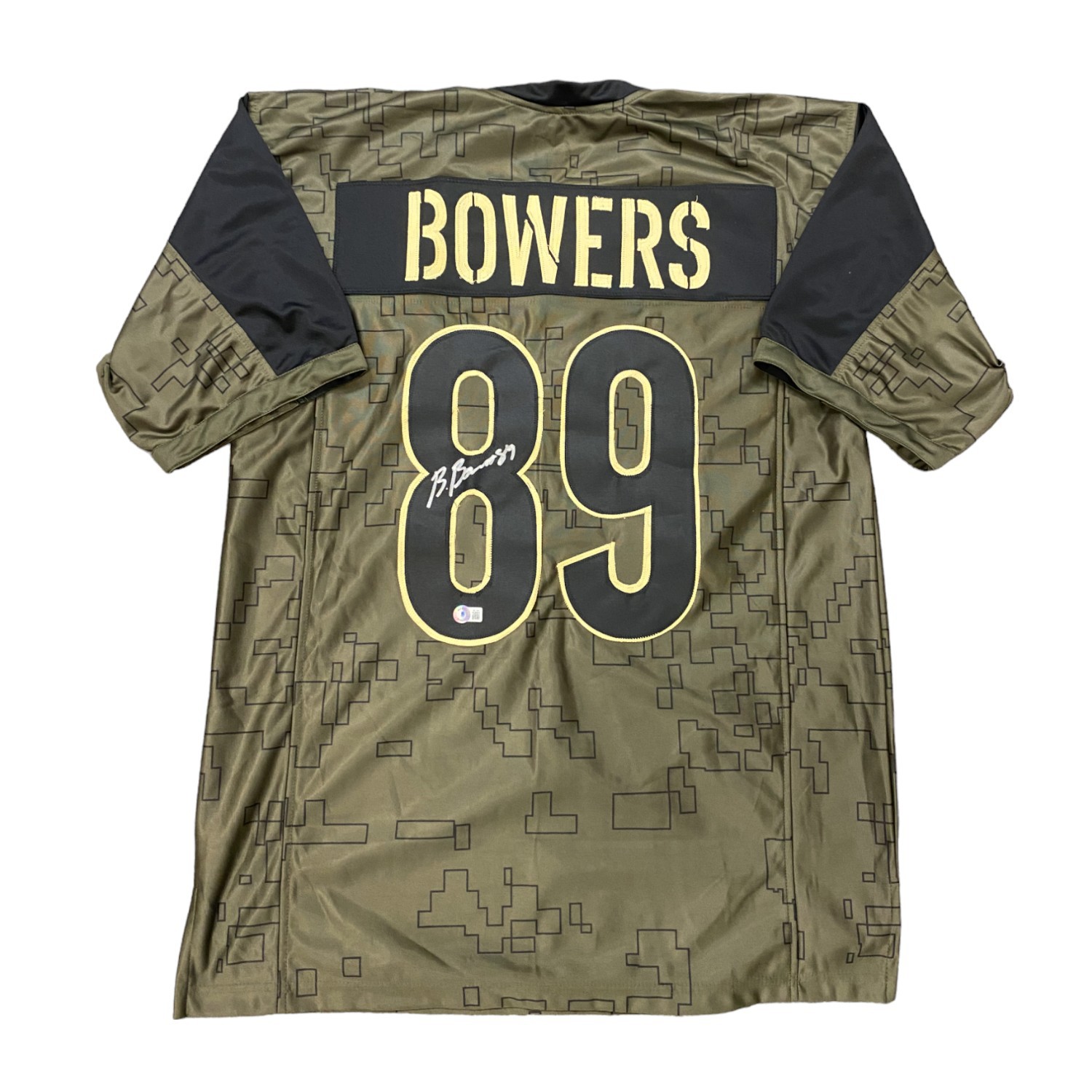 Brock Bowers Autographed Signed Las Vegas Raiders XL Custom Salute to Service Jersey Beckett