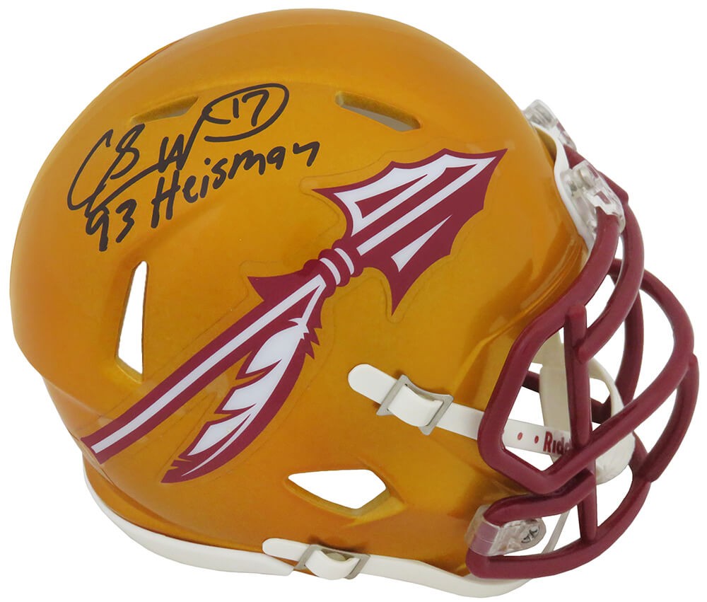 Charlie Ward Signed Florida State Seminoles FLASH Riddell Speed Mini ...