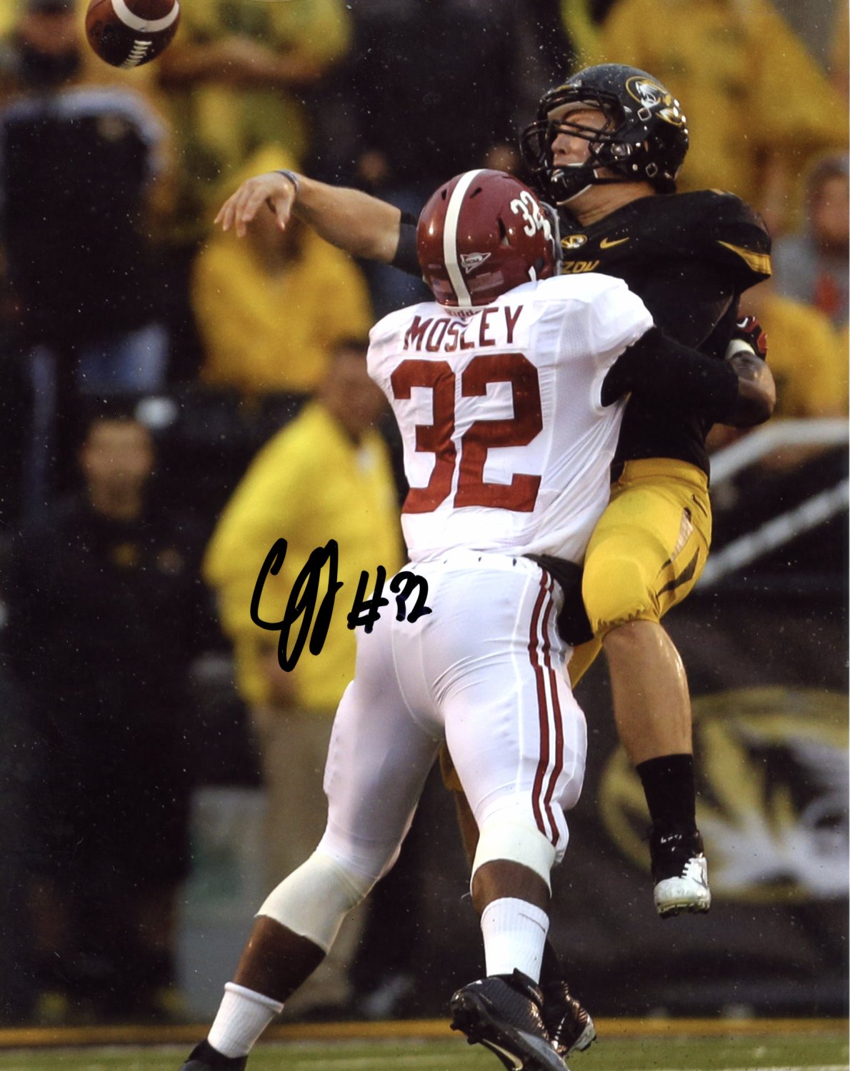 CJ Mosley Alabama Crimson Tide Autographed Signed 8x10 Photo