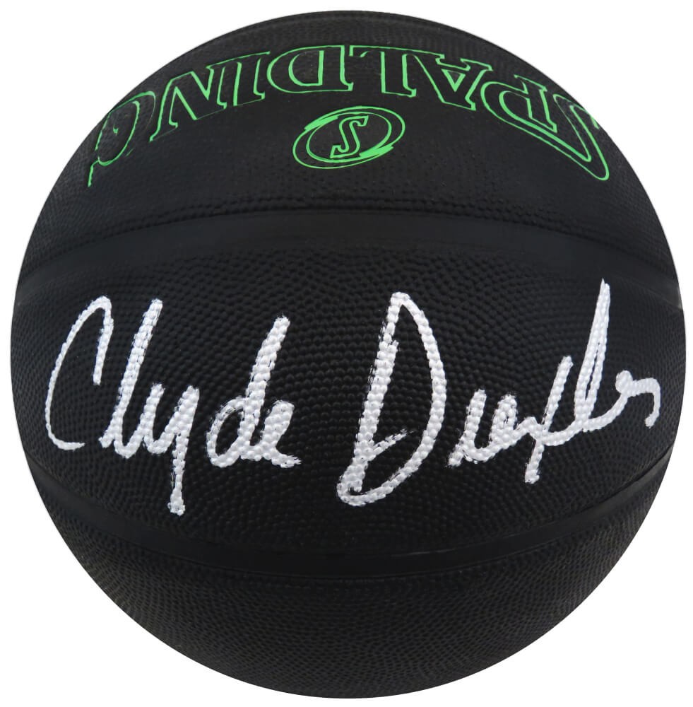 Clyde drexler autographed basketball clearance