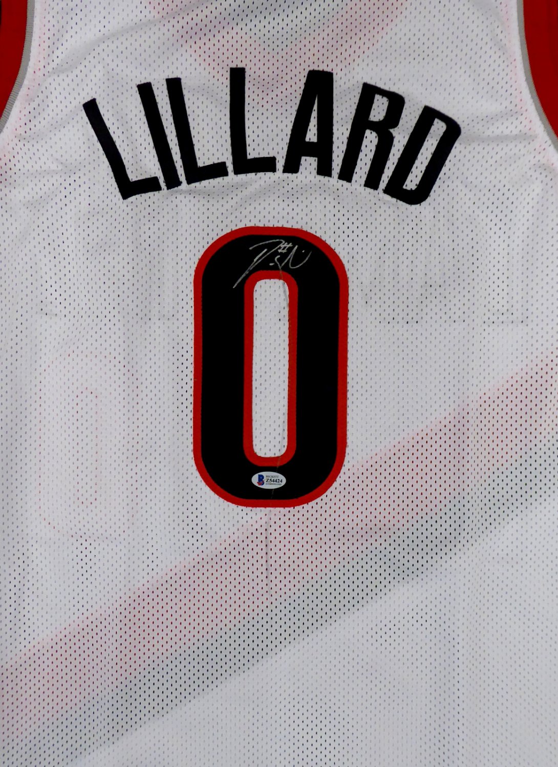 Damian Lillard Autographed Signed Portland Trail Blazers White Jersey Mark Beckett Beckett