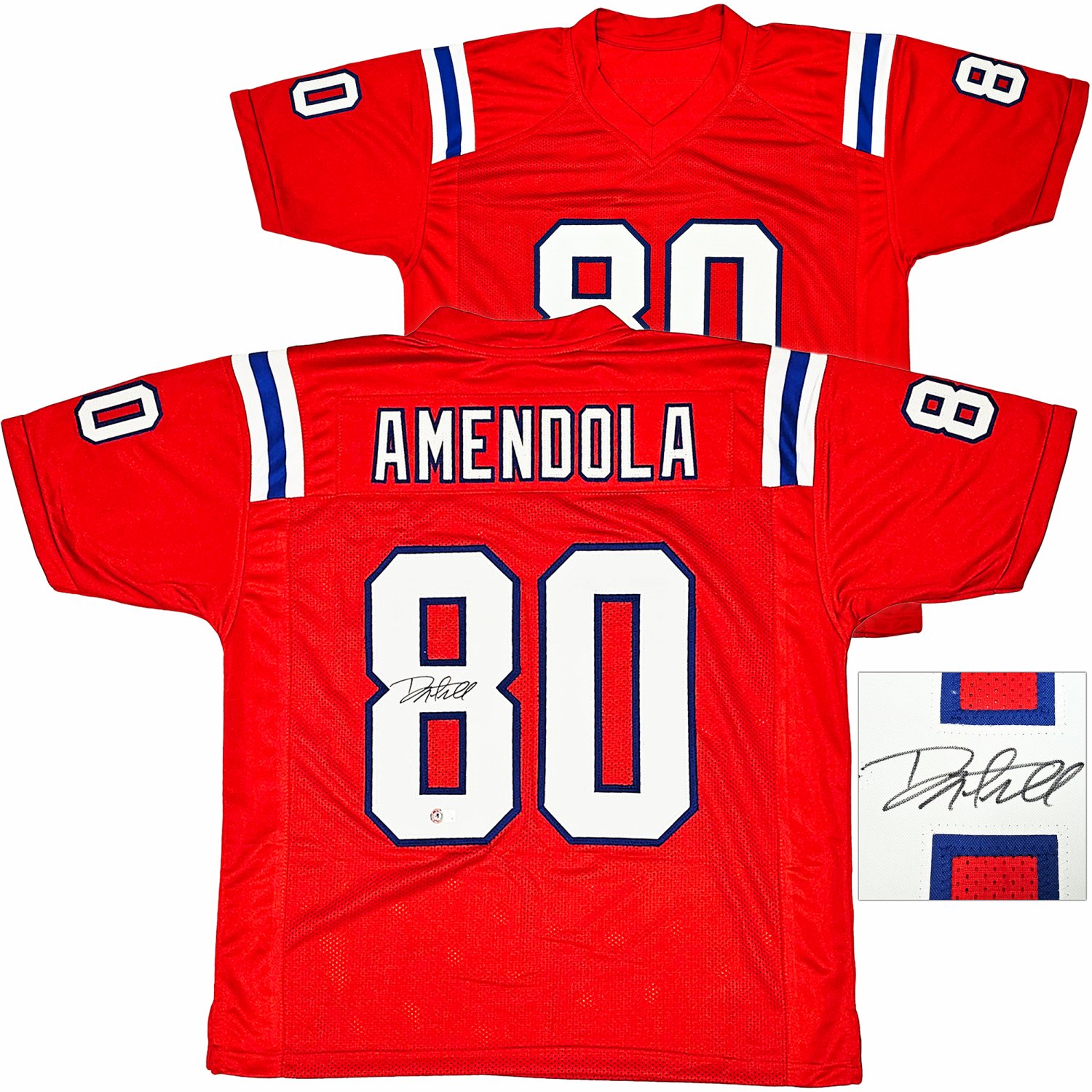 Danny Amendola Autographed Signed New England Patriots Red Jersey