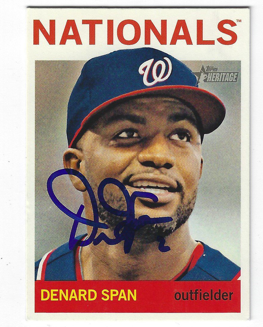 Denard Span Autographed Signed Washington Nationals 2013 Topps