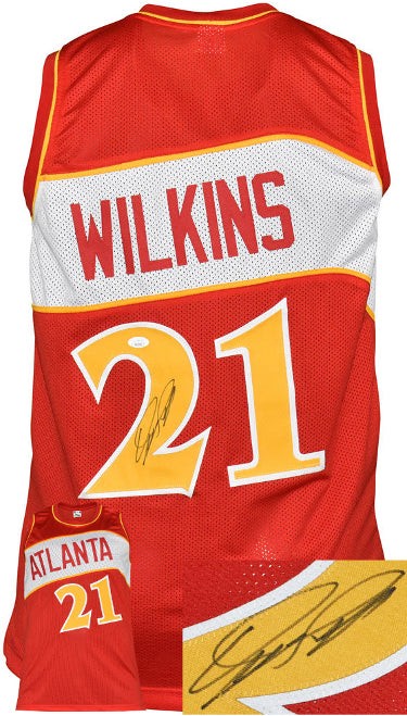 Dominique wilkins autographed 2025 jersey