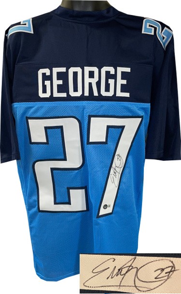 Eddie george cheap signed football