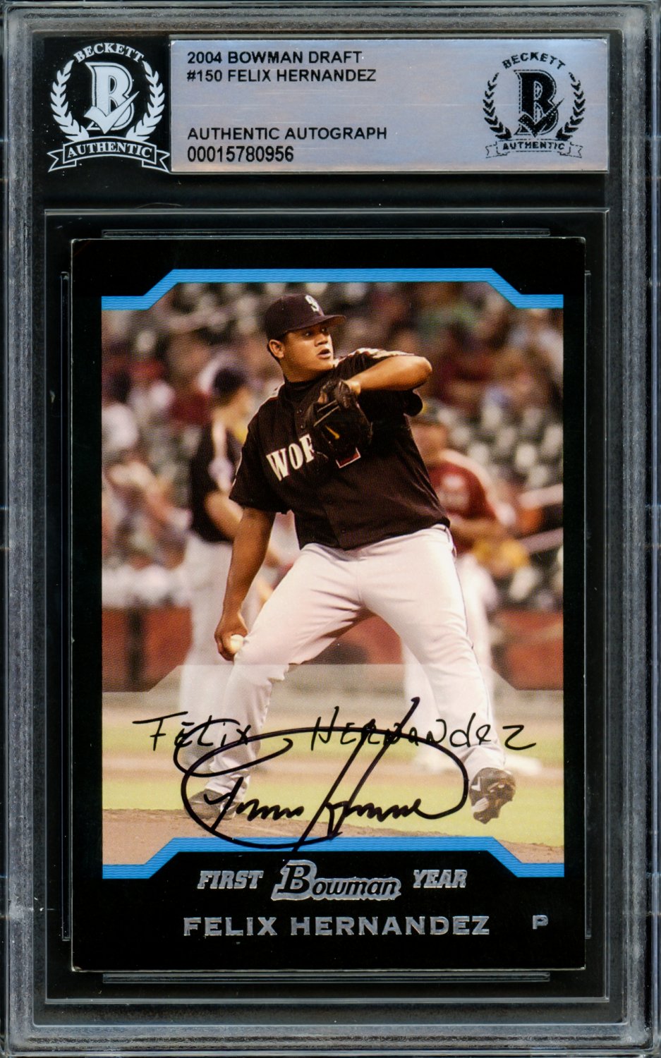 Felix Hernandez Autographed Signed 2004 Bowman Draft Rookie Card