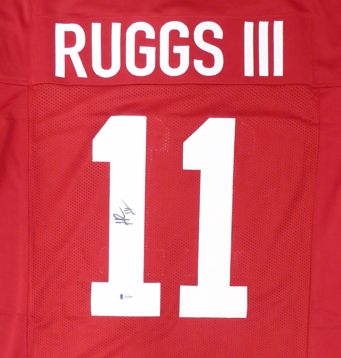 Henry Ruggs Autographed Signed Alabama Crimson Tide Iii Red Jersey Beckett Beckett