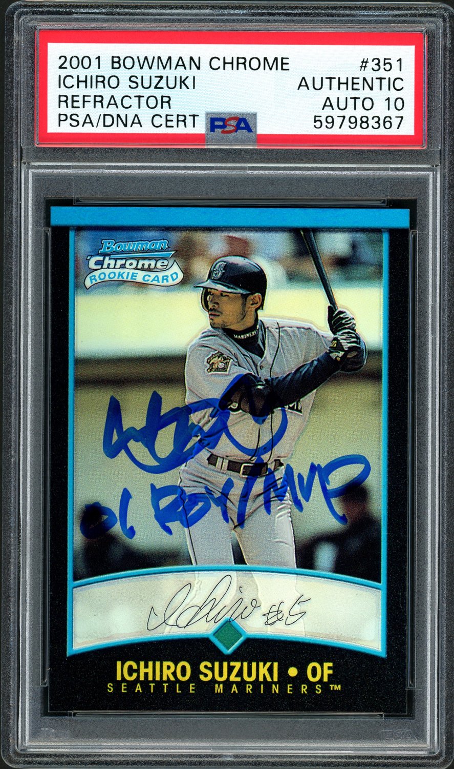 2001 Bowman Chrome Refractor #351 Rookie RC MARINERS JAPANESE#351 ichiro  suzuki PSA9 日本語版 MLBカード トップス イチロー｜シングルカード