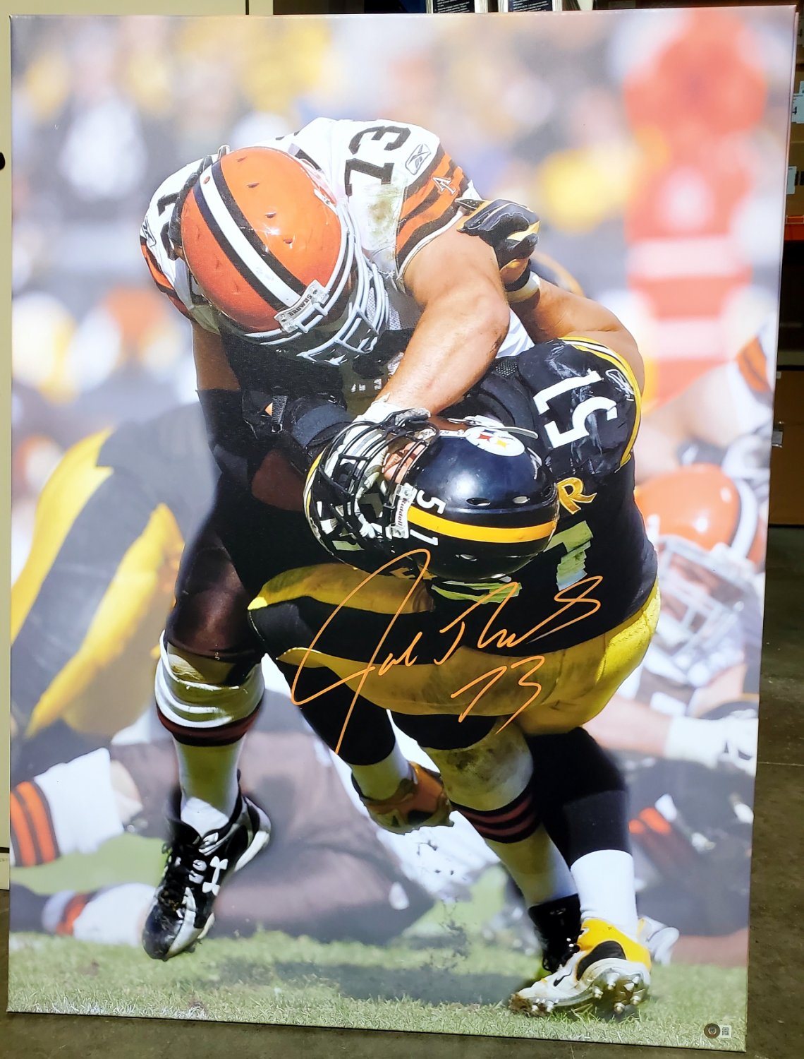 Joe Thomas Cleveland Browns 30x40 Autographed Signed Canvas