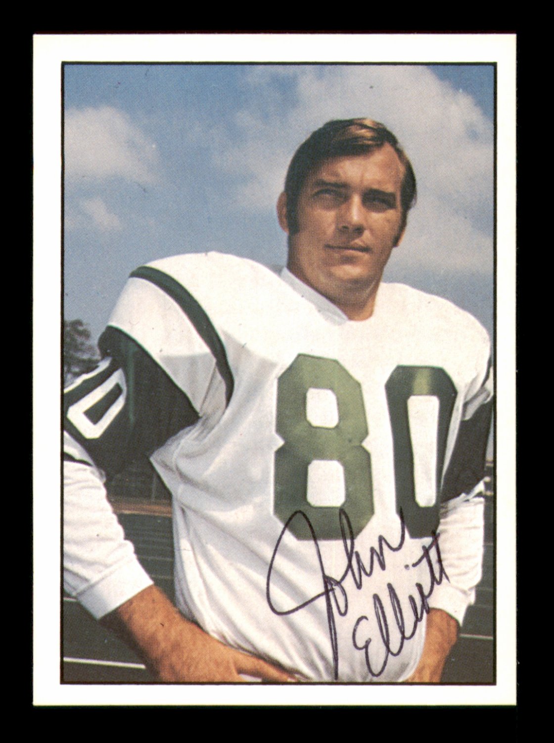 John Elliott Autographed Signed 1981 Tcma Card #51 New Jersey Jets #219131