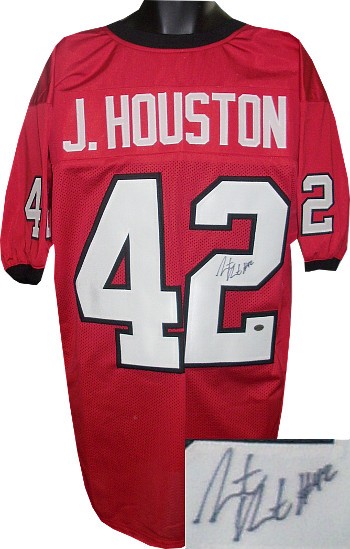 Justin Houston Autographed Signed Red Custom Stitched Football Jersey 42 XL Houston Player Hologram