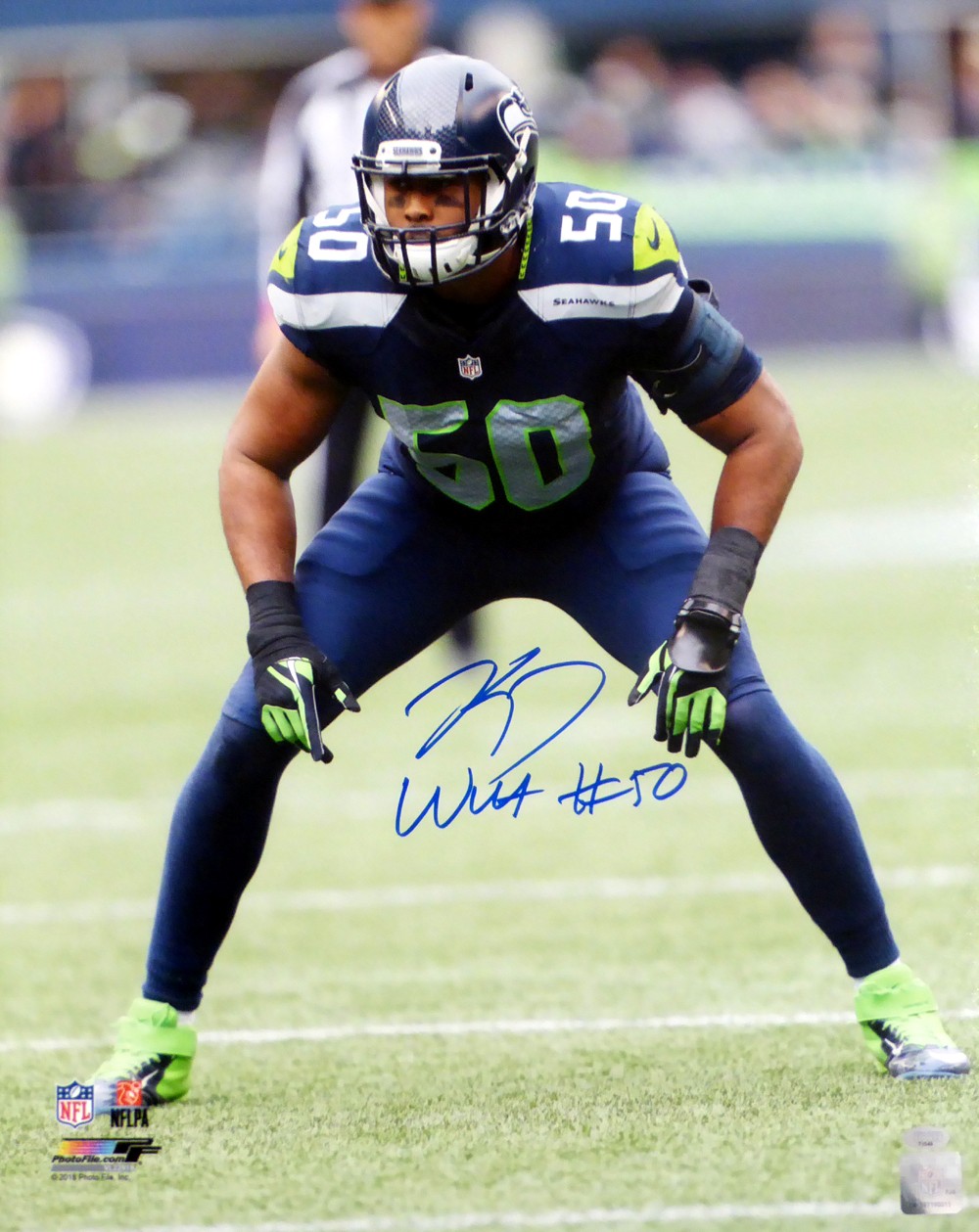 K.J. Wright Autographed Signed K.J. 16X20 Photo Seattle Seahawks