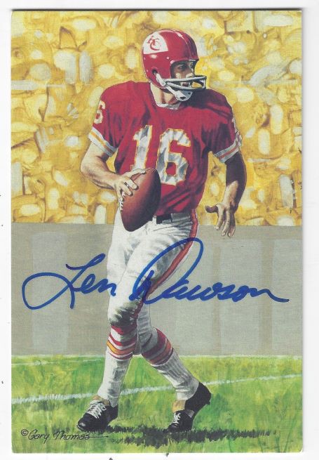 Len dawson outlet autographed jersey