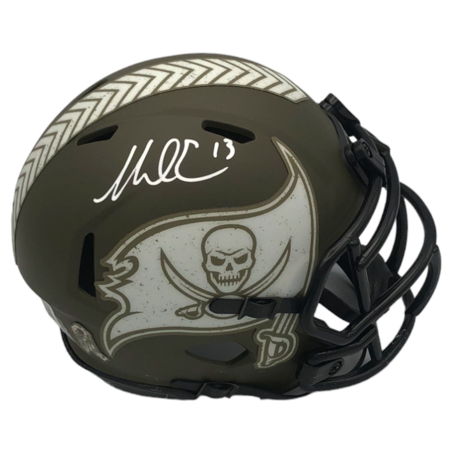 Mike Evans Autographed Signed Tampa Bay Buccaneers Riddell Salute to Service Mini Helmet Beckett