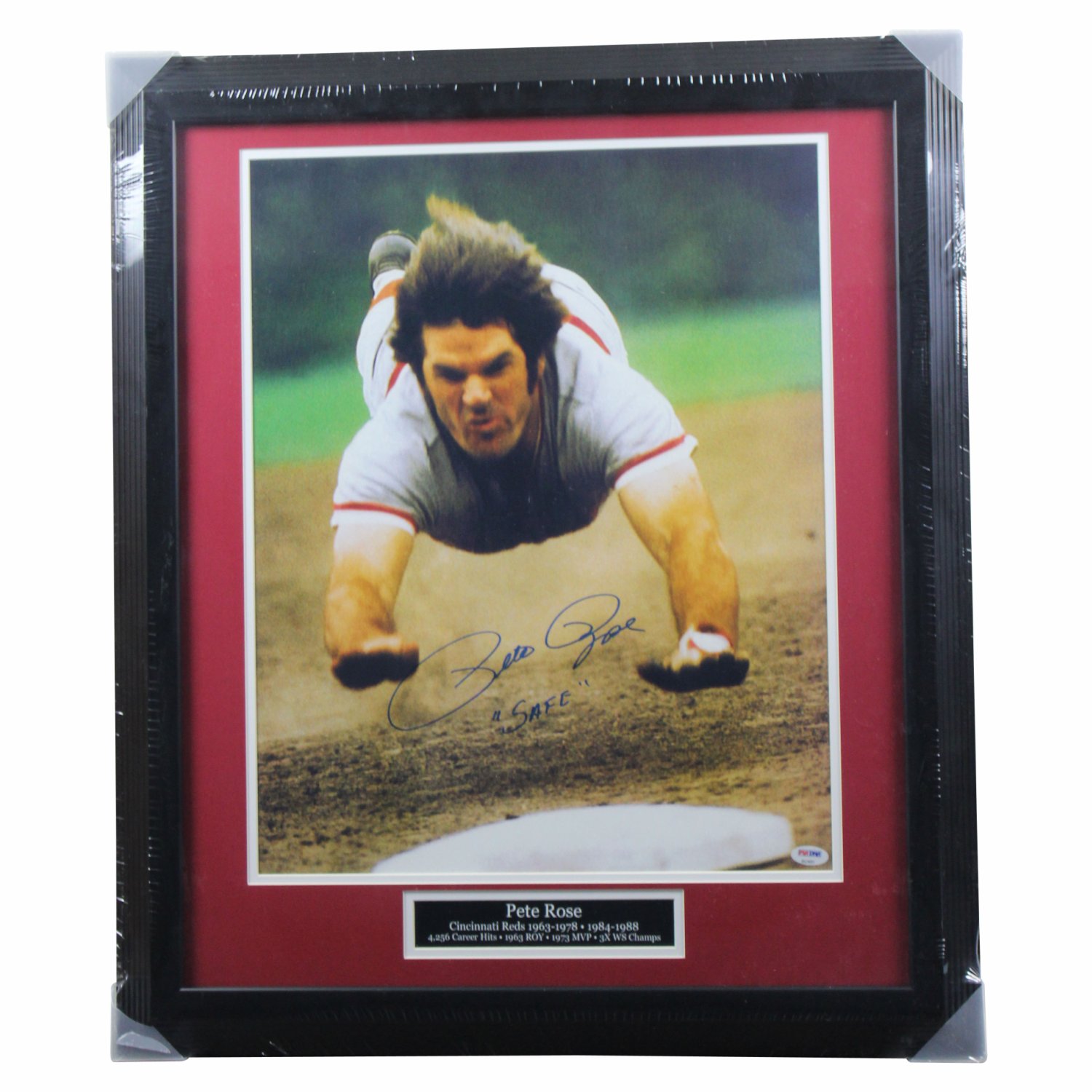 Pete Rose Autographed and Framed Cincinnati Reds Jersey