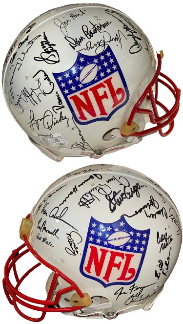Johnny unitas autographed helmet discount