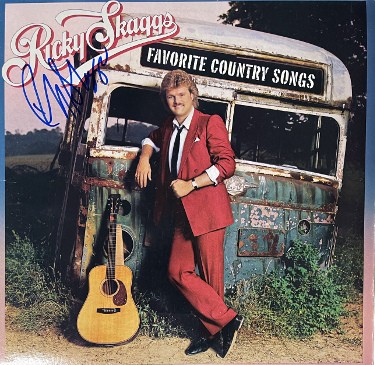 Ricky Skaggs signed 1985 Favorite Country Songs Album CoveLP/Vinyl