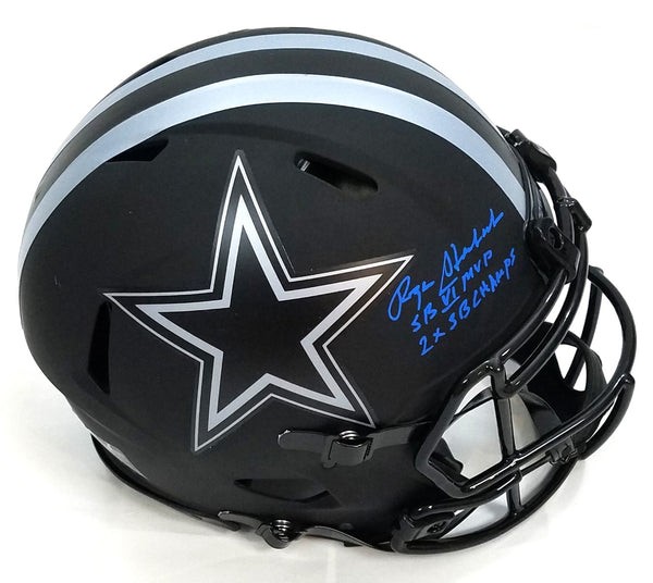 Vi Riddell Roger Staubach Autographed Signed Dallas Cowboys Riddell Authentic ...