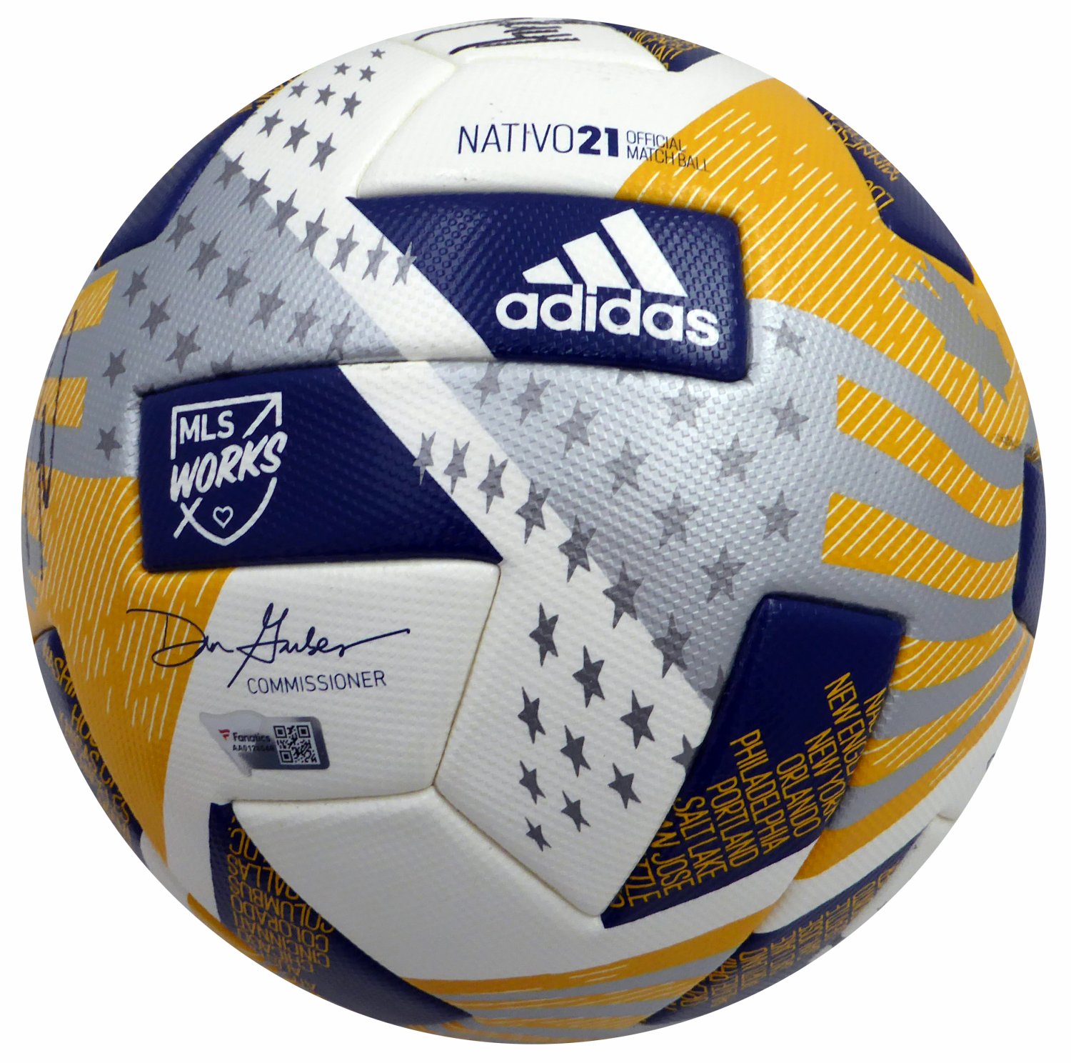 Seattle Sounders Autographed 2021 Match Used Adidas Soccer Ball Signed By 16 Players Including Stefan Frei Fanatics Holo Aa0128540