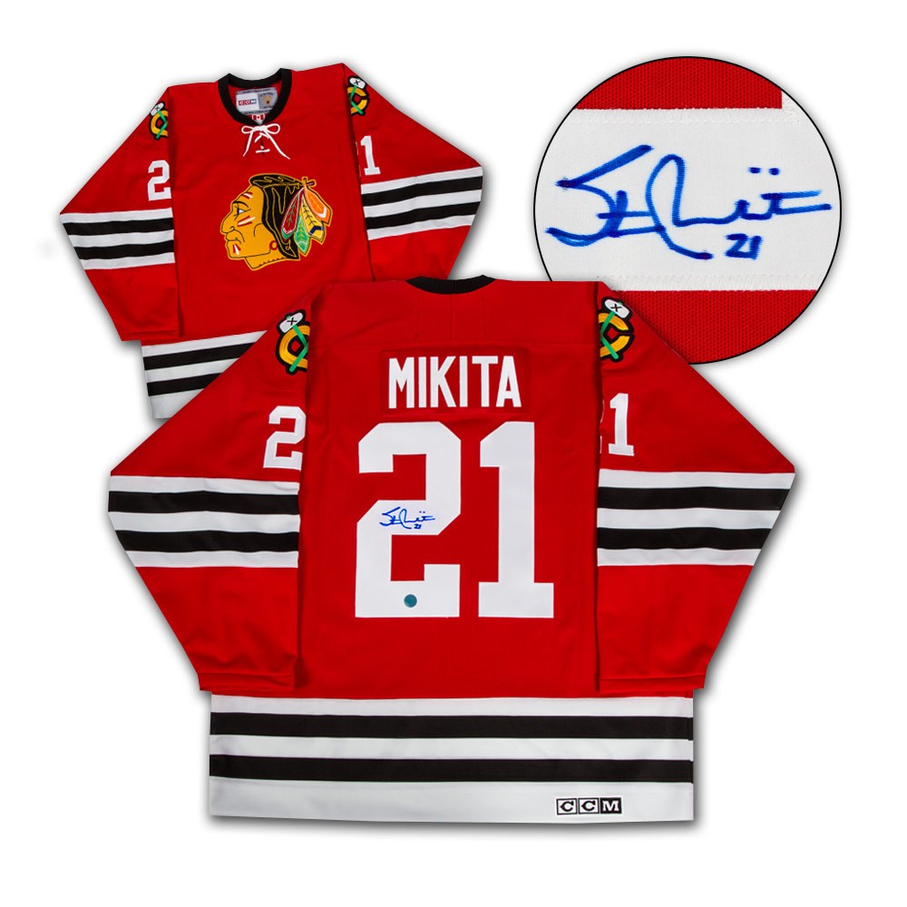 Stan Mikita Chicago Blackhawks Autographed Signed Vintage CCM Jersey