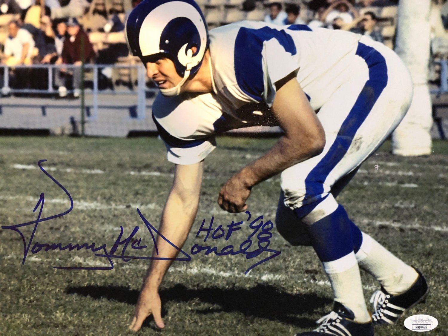 Tommy Mcdonald Autographed Signed Los Angeles Rams Football 11X14