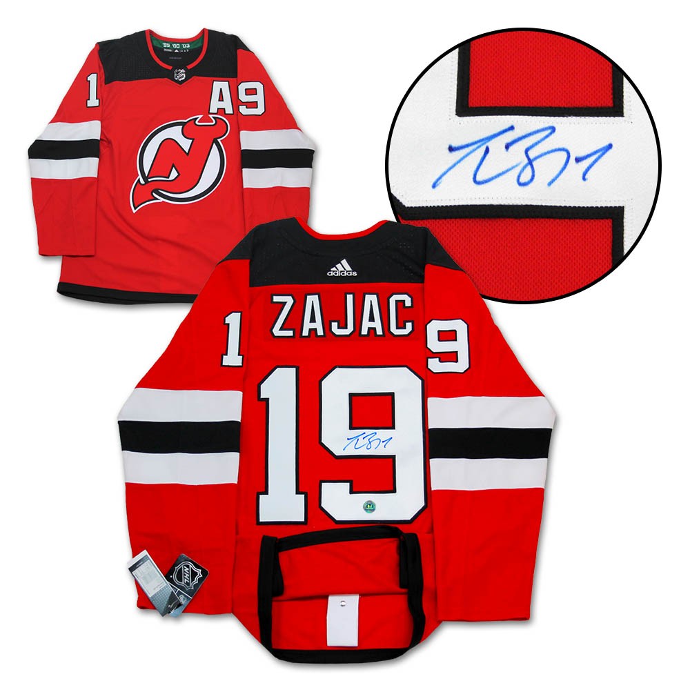 Travis Zajac New Jersey Devils Autographed Signed Adidas Jersey