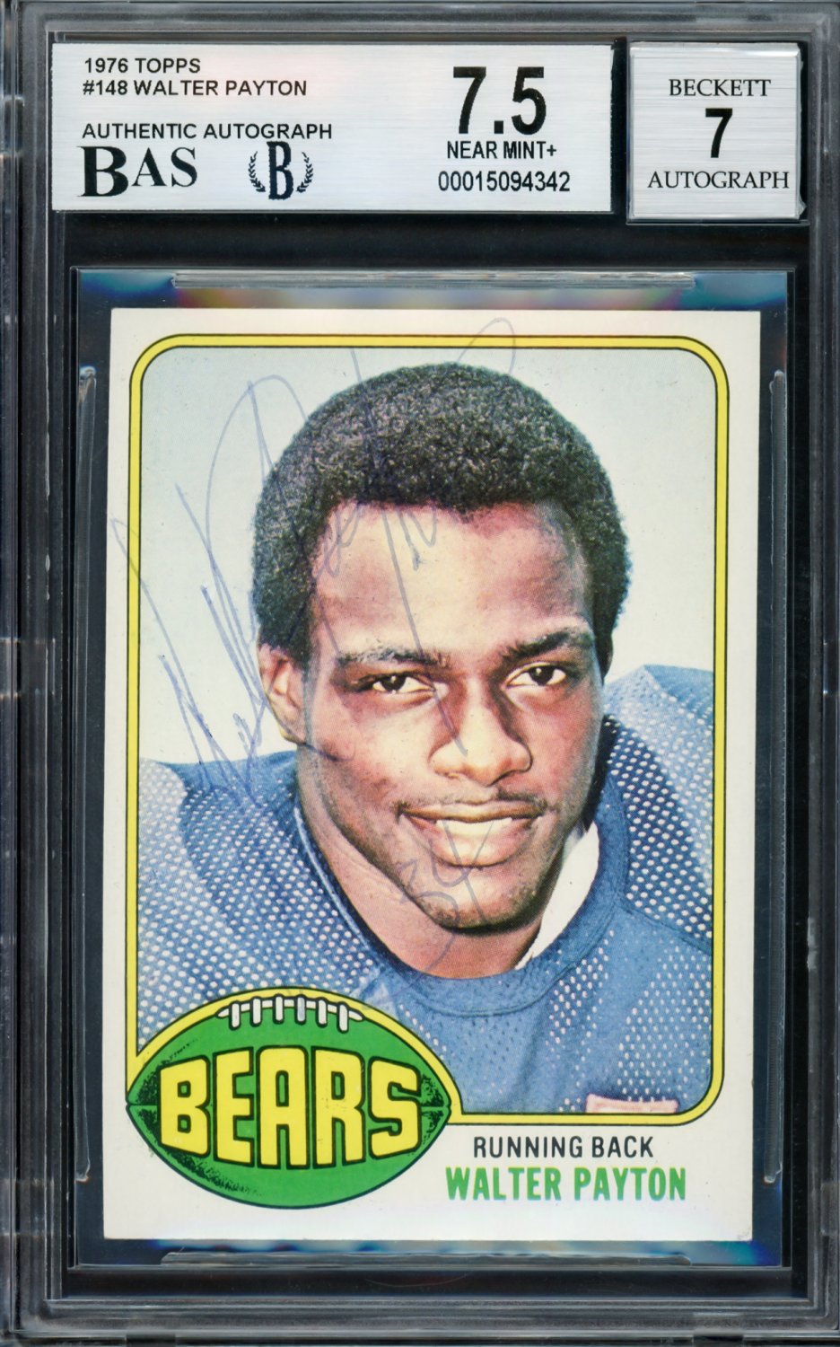 Walter payton jersey card top